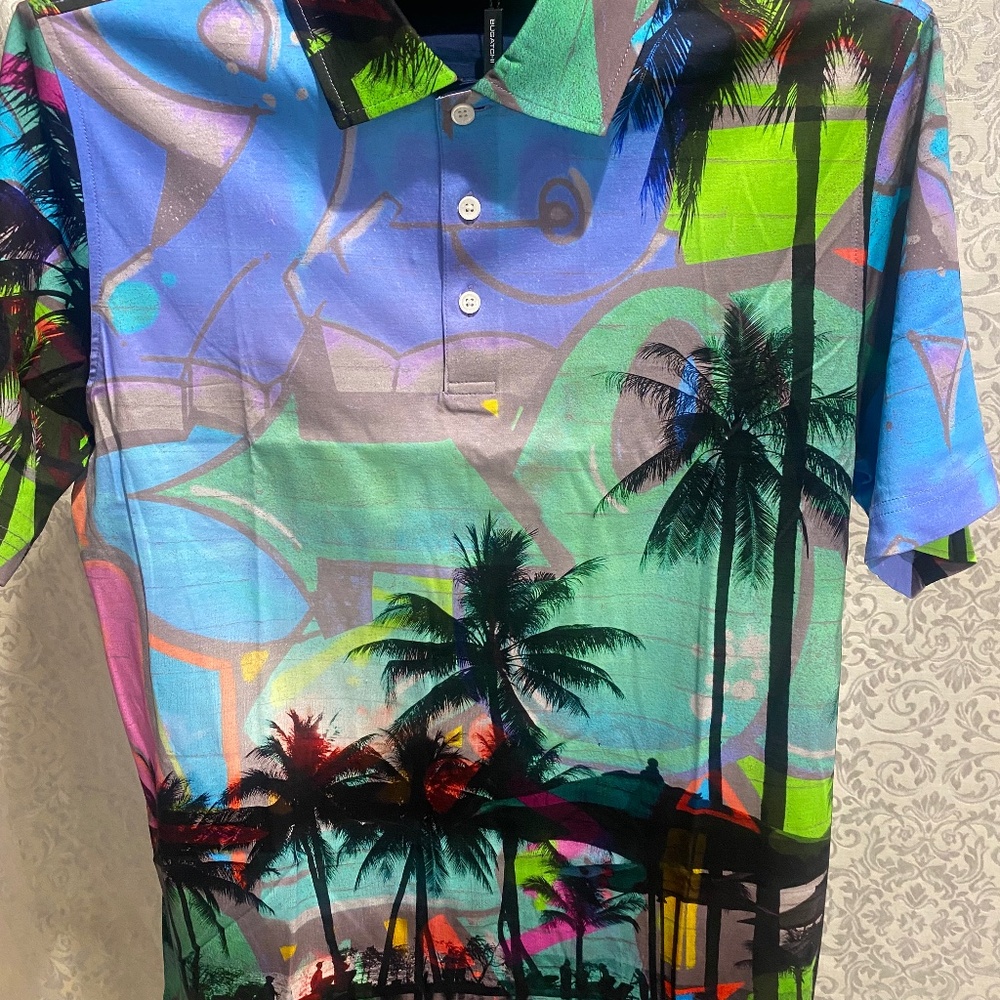 BUGATCHI Directional Shirt Sz M